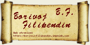 Borivoj Filipendin vizit kartica